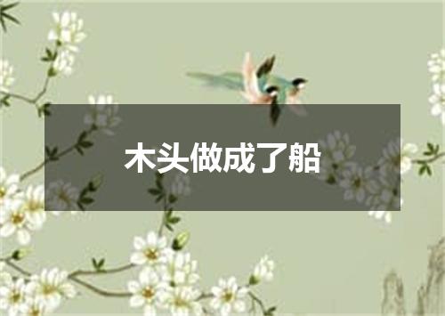 木头做成了船