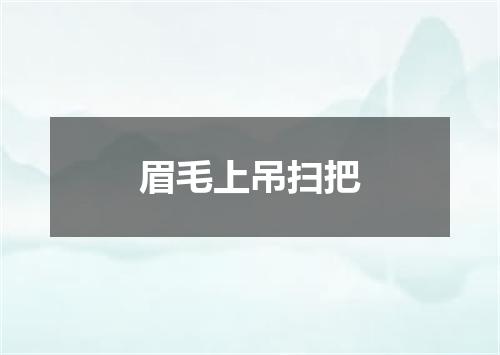 眉毛上吊扫把