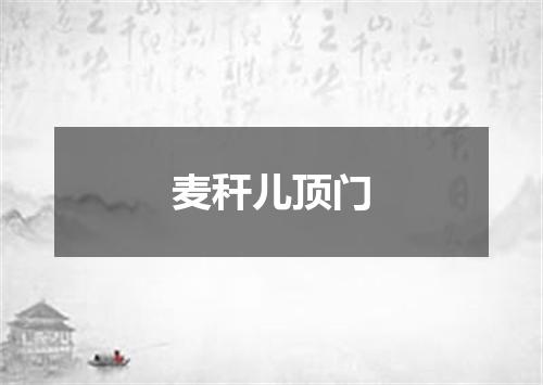 麦秆儿顶门