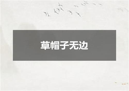 草帽子无边