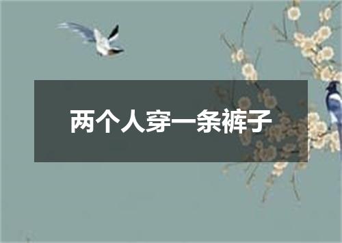 两个人穿一条裤子