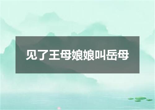 见了王母娘娘叫岳母