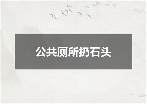 公共厕所扔石头
