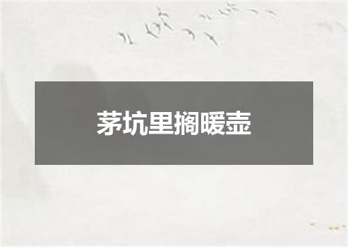 茅坑里搁暖壶