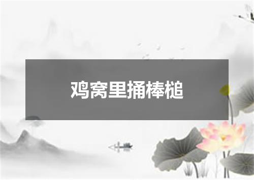鸡窝里捅棒槌
