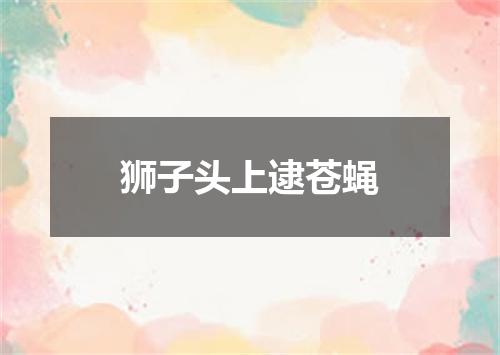 狮子头上逮苍蝇