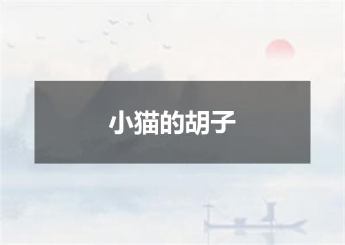 小猫的胡子