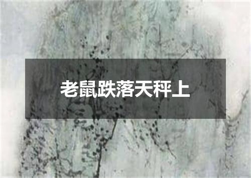 老鼠跌落天秤上