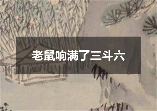 老鼠响满了三斗六