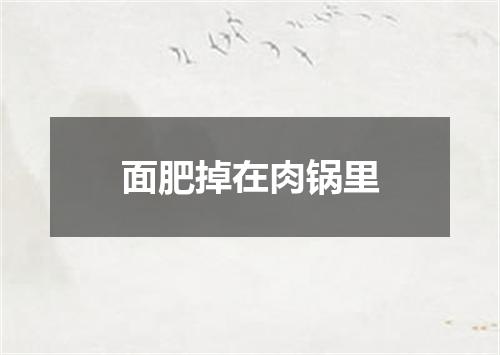 面肥掉在肉锅里