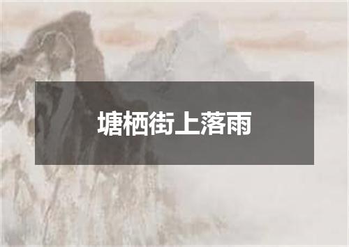 塘栖街上落雨