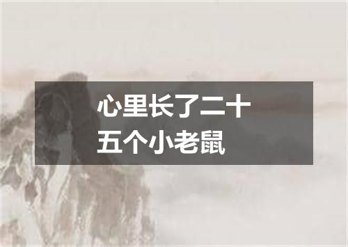 心里长了二十五个小老鼠
