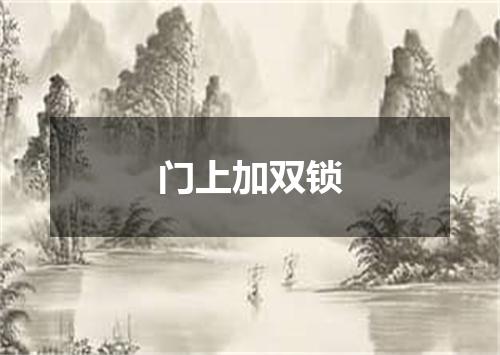门上加双锁