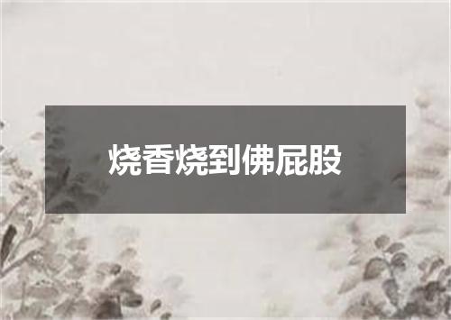 烧香烧到佛屁股