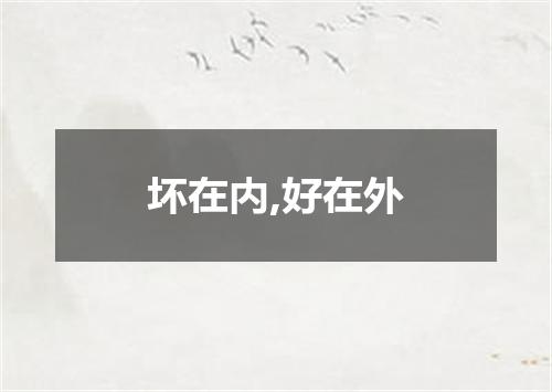 坏在内,好在外