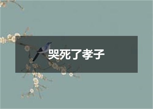 哭死了孝子