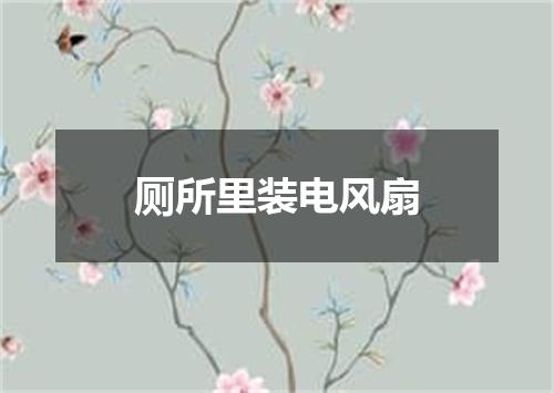 厕所里装电风扇