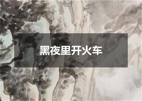 黑夜里开火车