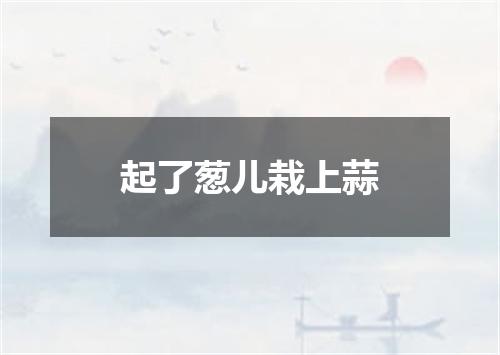 起了葱儿栽上蒜