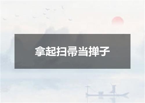 拿起扫帚当掸子