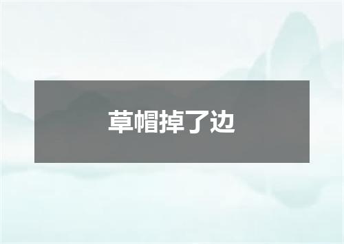 草帽掉了边