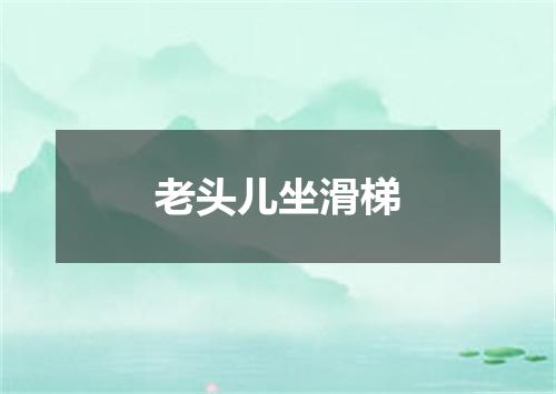 老头儿坐滑梯