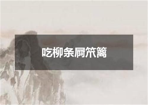 吃柳条屙笊篱