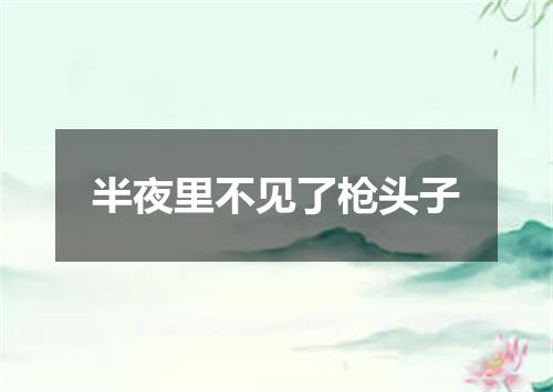 半夜里不见了枪头子
