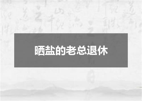 晒盐的老总退休