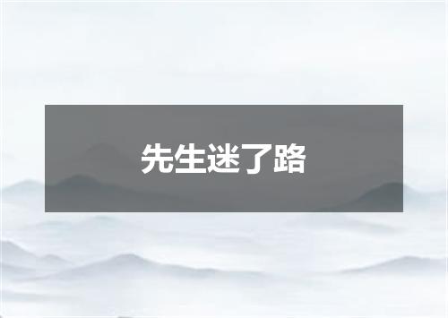 先生迷了路
