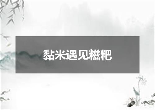 黏米遇见糍粑