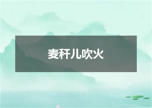 麦秆儿吹火