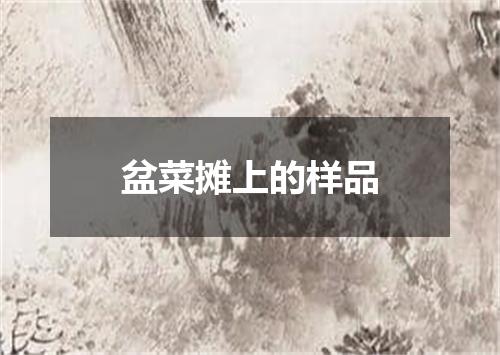 盆菜摊上的样品