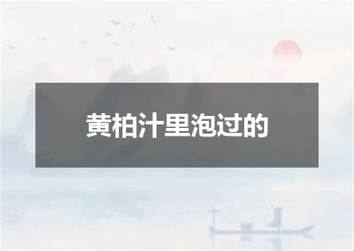 黄柏汁里泡过的