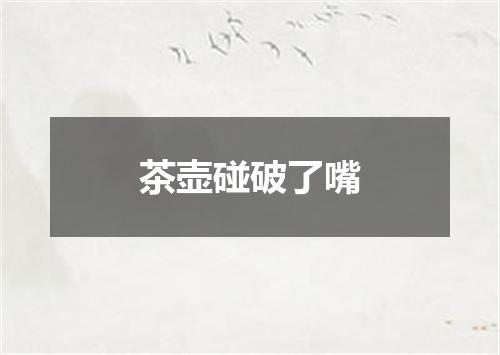 茶壶碰破了嘴