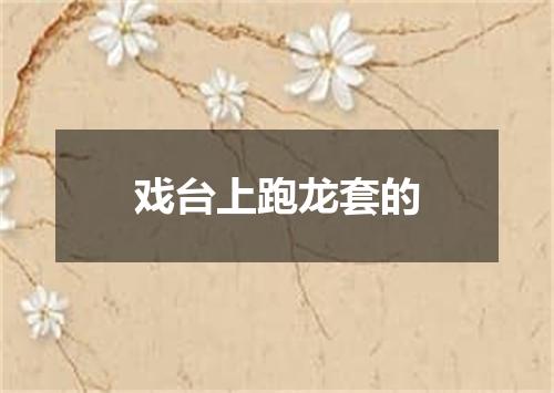 戏台上跑龙套的