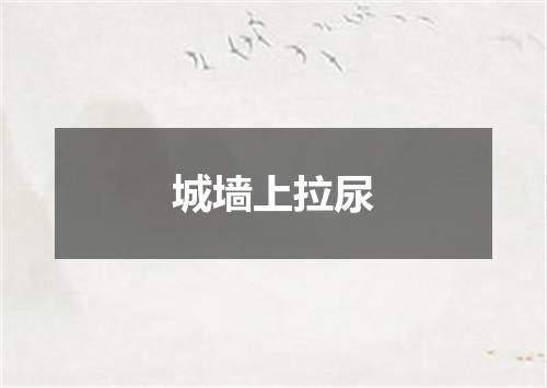 城墙上拉尿
