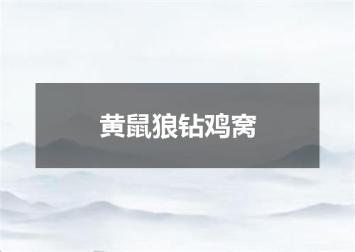 黄鼠狼钻鸡窝