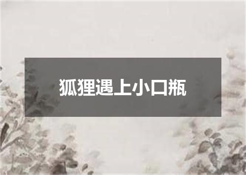 狐狸遇上小口瓶