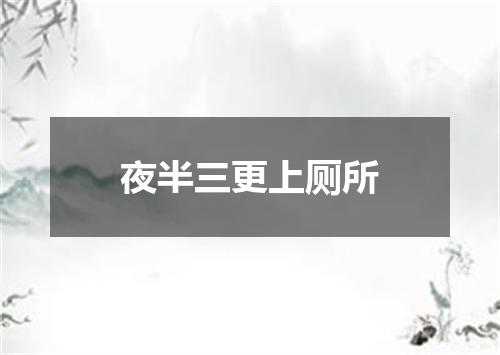 夜半三更上厕所
