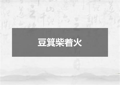 豆箕柴着火