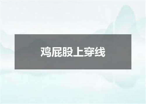 鸡屁股上穿线