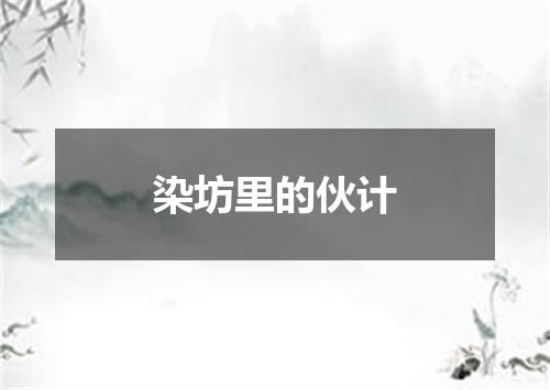 染坊里的伙计