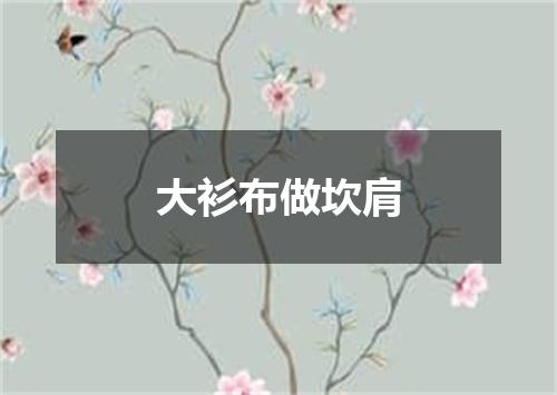 大衫布做坎肩