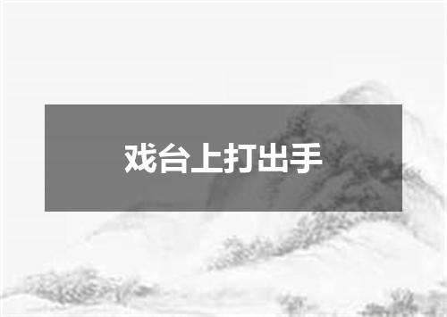 戏台上打出手