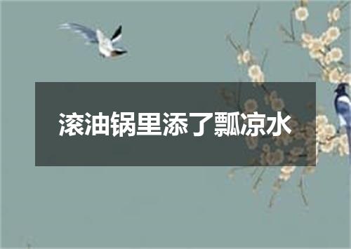 滚油锅里添了瓢凉水