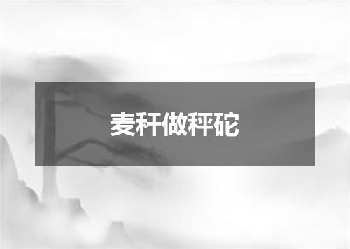 麦秆做秤砣