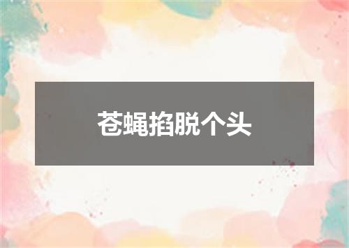苍蝇掐脱个头