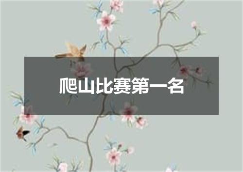 爬山比赛第一名