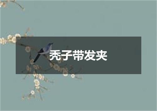秃子带发夹